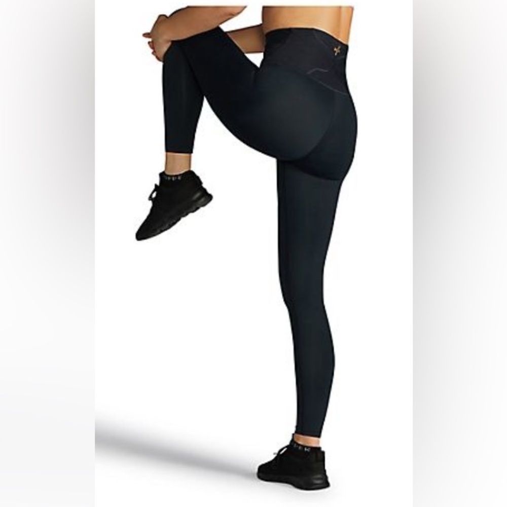 Womens Tommie Copper Black Lower Back Support Capri Leggings